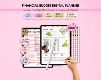 Financial Budget Planner, Digital Planner, Paycheck Budget Planner, Finance Tracker, ipad Planner, Monthly Budget Planner, Finance Planner