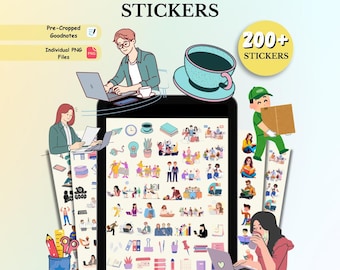 200+ Arbeit Digitale Aufkleber, Office Work Digitale Planer Aufkleber, Office Goodnotes Aufkleber, Arbeit Planner Aufkleber, Alltag Aufkleber
