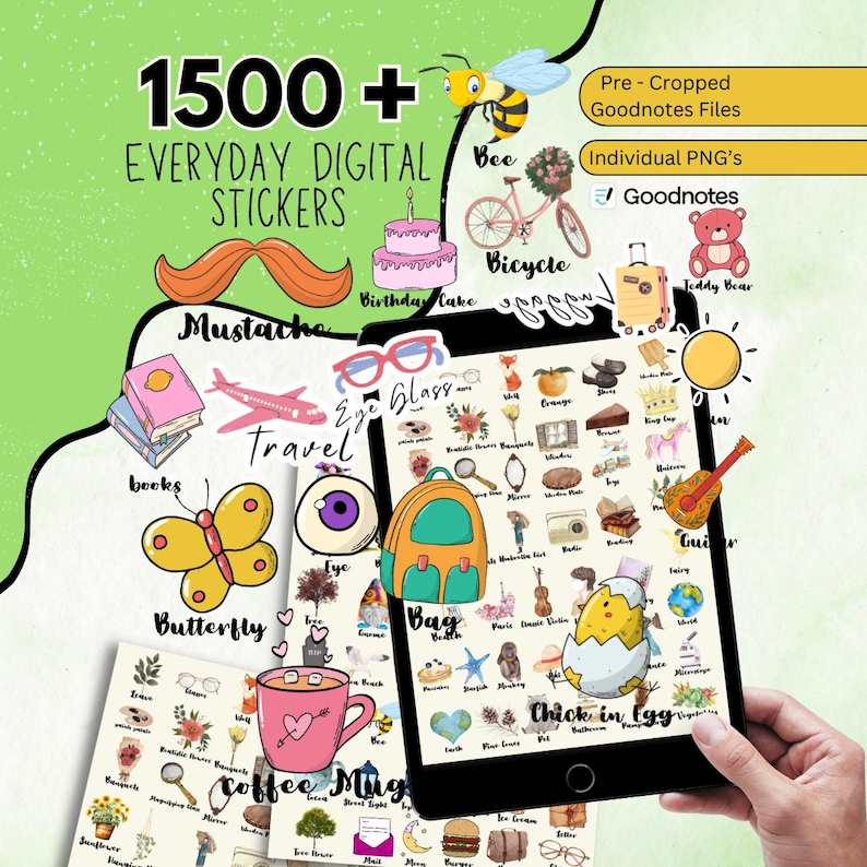1600 + Everyday Digital Stickers for Goodnotes, Daily Life Stickers ...