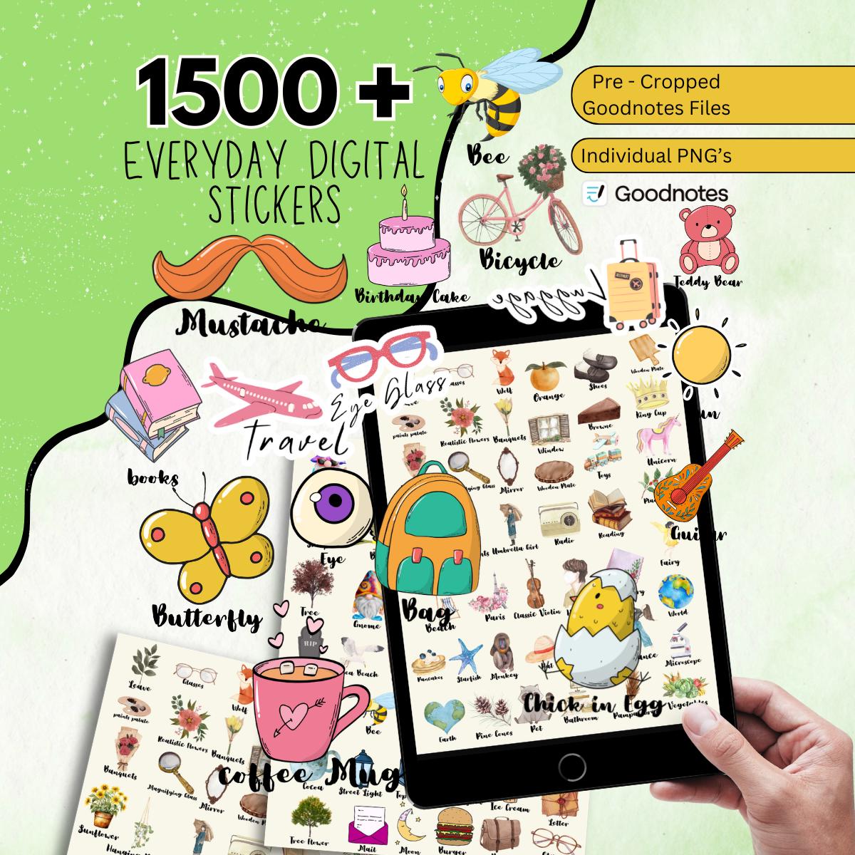 1600 + Everyday Digital Stickers for Goodnotes, Daily Life Stickers ...