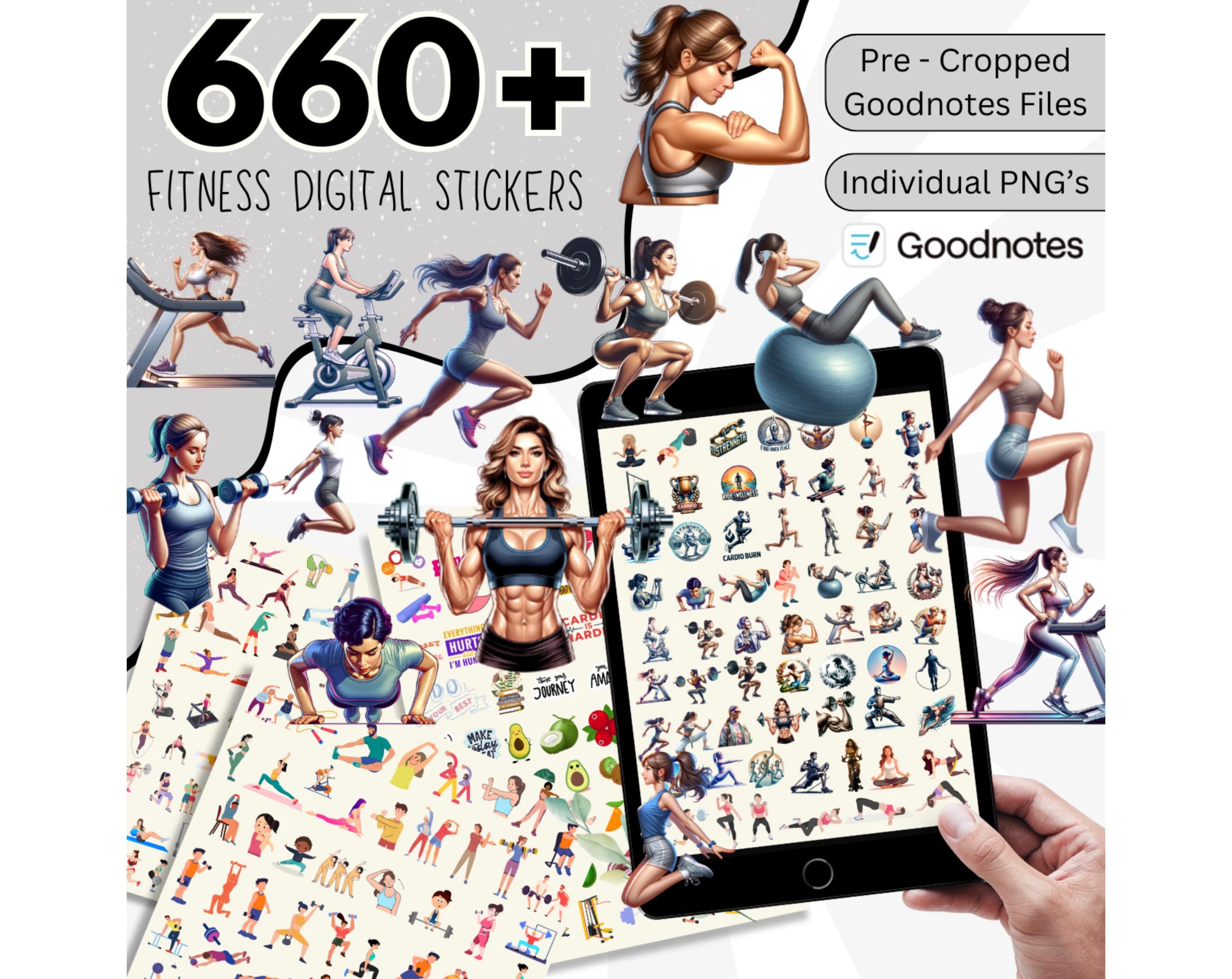 Get Fit Sticker 660 + Fitness Digital Stickers, Gym Lover Stickers, Health Stickers ...