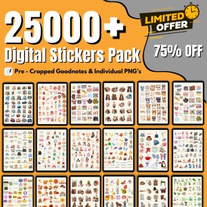 25,000 + Goodnotes Digital Stickers, Daily Life Digital Stickers, Goodnotes Sticker, Digital Planner Sticker, Biology Stickers, Png Stickers