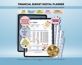 Budget Planner, Financial Planner, Monthly Budget Planner, Undated Finance Planner, Paycheck Budget Planner, Finance Tracker, Ipad Planner