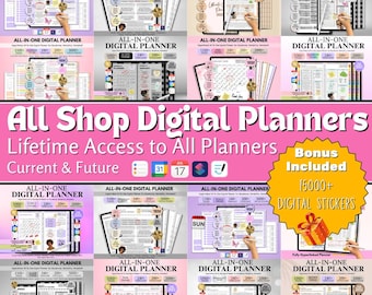 All Shop Digital Planners, GoodNotes Digital Planner, Monthly Weekly Daily Planner, 2025 - 2027 Digital Planner, Life Planner, Ipad Planner