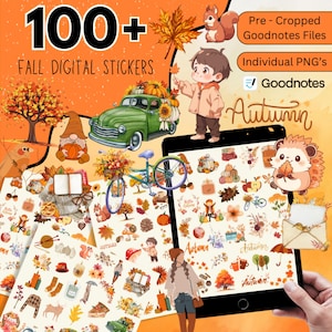 100 + Herbst Digitale Aufkleber, Herbst Digitale Aufkleber, Goodnotes Aufkleber, Thanksgiving Digitale Aufkleber, Saisonale Aufkleber, Herbst Goodnotes