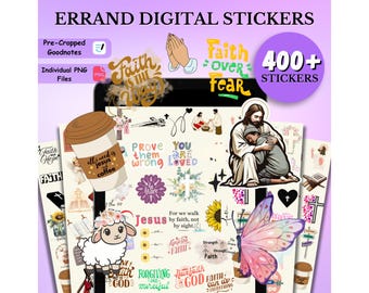 Pacchetto di oltre 400 adesivi digitali sulla fede, adesivi digitali cristiani, adesivi per lo studio della Bibbia, adesivi religiosi, adesivi Goodnotes, adesivi per planner