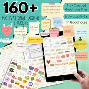 160+ Motivierende Digitale Aufkleber, Inspirierende Digitale Aufkleber, Motivierende Aufkleber, Planer Aufkleber, Affirmations Aufkleber