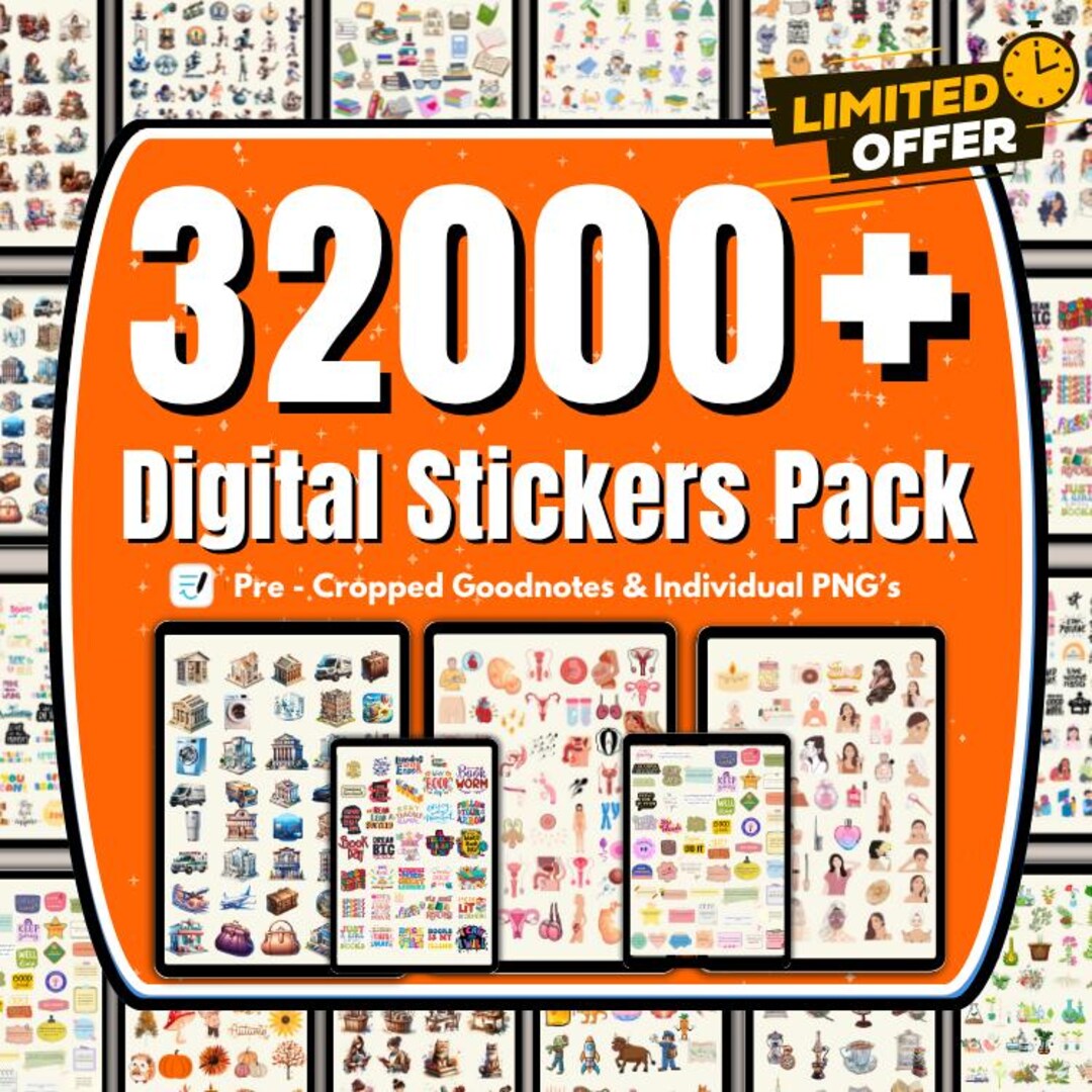 32,000 + Goodnotes Digital Stickers, Daily Life Digital Stickers ...