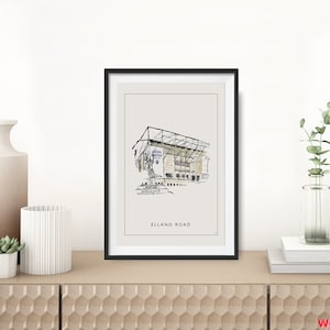 Obra de arte imprimible / Leeds Elland Road / Archivo de impresión de arte digital / Fútbol / Arte mural del Leeds United L.U.F.C / Yorkshire / Impresión en casa