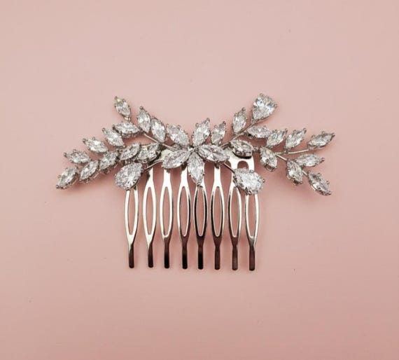 CZ Crystal Bridal Hair Comb Sparkling Wedding Comb for  display picture 1