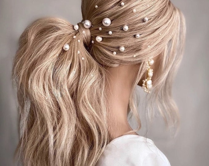 Pearl Dot Red Acrylic Hair Pin for Women with Pearls and Polka Dots Chic Everyday Accessory