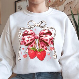 Retro Strawberry Coquette Bow PNG, Strawberry Festival Png, Summer Strawberry Png, Strawberries Png, Trendy Summer Vibes Png, Summer Png