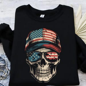 American Flag Skull PNG, Patriotic Skull Png, USA Skull Sublimation, 4th of July Png, Patriotic Dad Png, Military Skull Png, Veteran Png