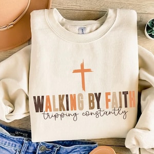 Walking by Faith Tripping Constantly PNG, Christian Bible Quotes Png, Faith Png, Religious Png, Jesus PNG, Bible Verse Png,Inspirational Png