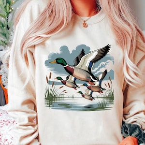 Southern Vibes PNG, Flying Mallard Ducks PNG, Duck Hunting PNG, Hunting Shirt Sublimation Design, Hunting Png, Outdoor Wildlife Sublimation