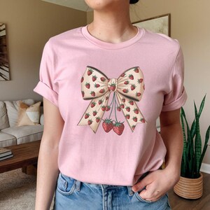 Strawberry Bow Png, Strawberry Season Png, Strawberry Shirt Designs, Summer Designs, Vintage Strawberry Png, Strawberry Sublimation Design