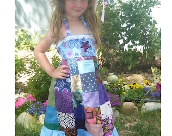 Baby Girls Patchwork Hippie Spinner Dress, 3T 4T 5T