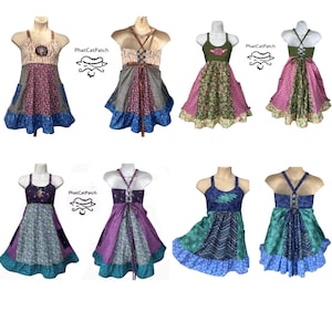 Patchwork Hippie Handmade Calico Old School Short Dress