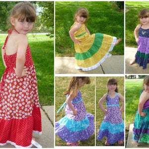 Girls Hippie spinner Dress, twirling, made to order