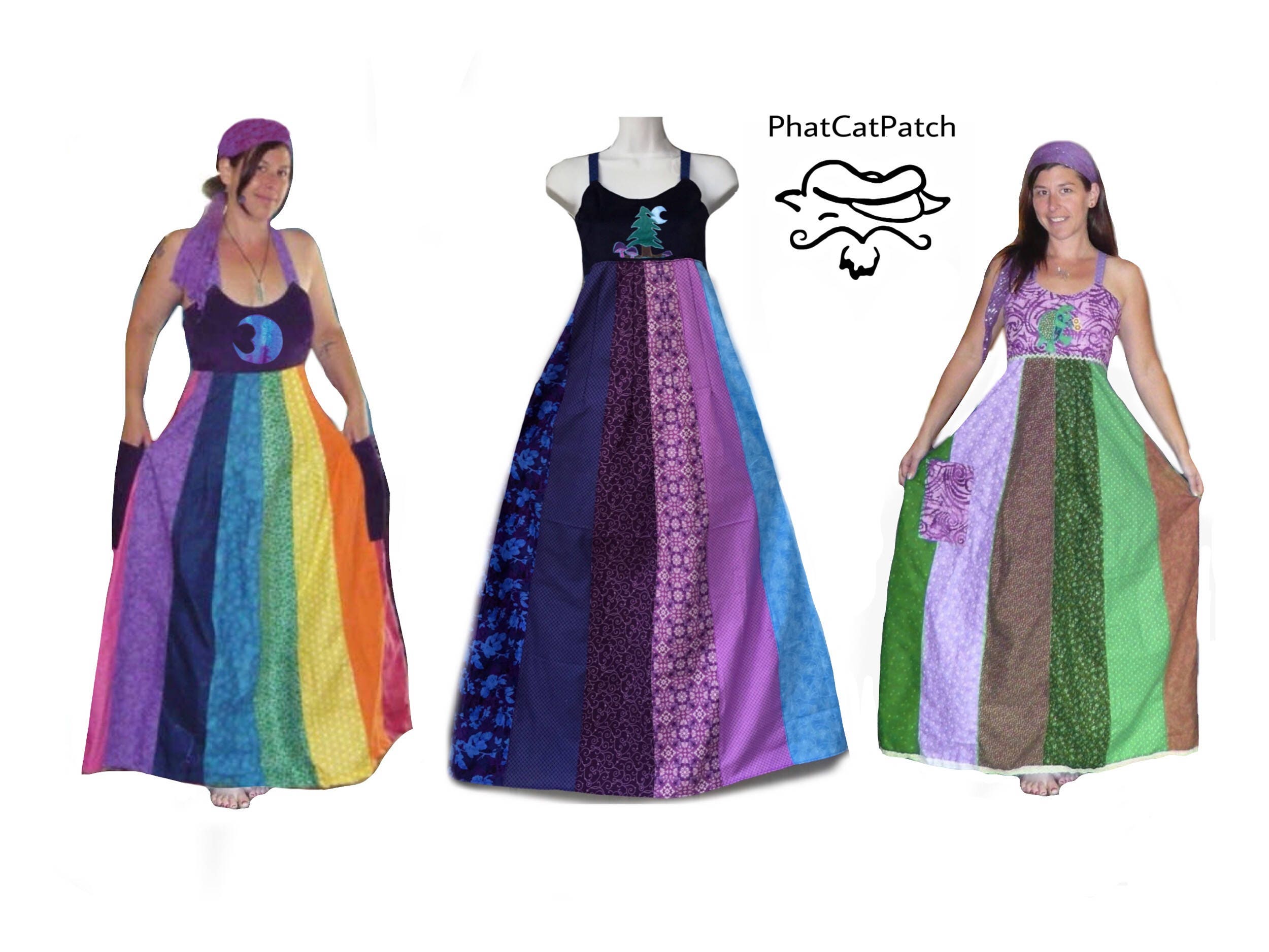 hippie patchwork dress