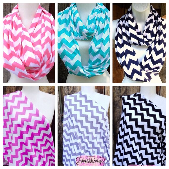 Items similar to Nursing Infinity Scarves, Chevron Nursing Cover, scarf