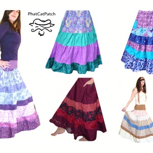 Hippie Boho Patchwork Spinner skirt, Phatcatpatch