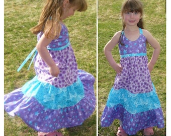 Baby Girls Hippie spinner Dress, twirling, made to order