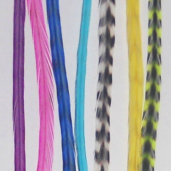 Feather Hair Extensions, Rainbow feathers, Hair feathers 10+