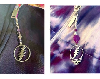 Zipper pull Bag Charm Lightning Bolt  pendant