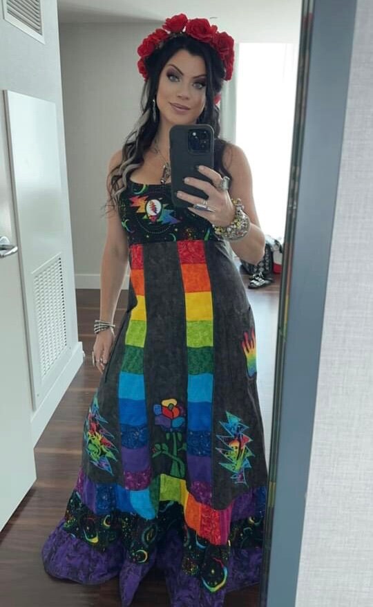 CUSTOM CLOSED, Handmade Hippie Patchwork Spinner Dress, Made