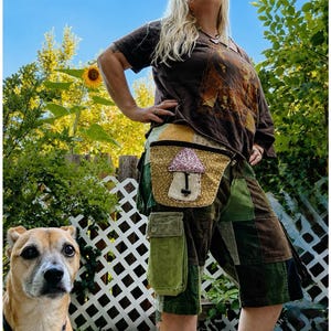 Mushroom hip pouch, festival bag