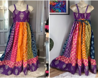 CUSTOM CLOSED, Don’t Order, Bohemian Hippie Dress, Handmade Indian cotton batik, made to order