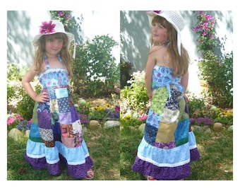 Girls Patchwork Hippie Dress