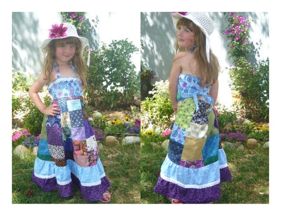 Girls Patchwork Hippie Dress Etsy Canada