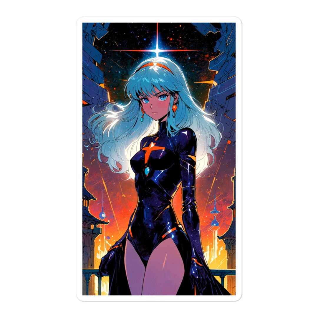 Emi - Sticker: Cosmic Kawaii Meets Retro Sci-fi Chic! - Etsy