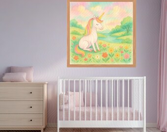 Pastel Storybook Wall Art Set | Woodland Girl & Fantasy Prints |  Nursery Decor | Whimsical Kids Room Digital Prints