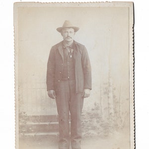 Victorian Cabinet Card Foto, Mann mit Medaillen, San Francisco, CA