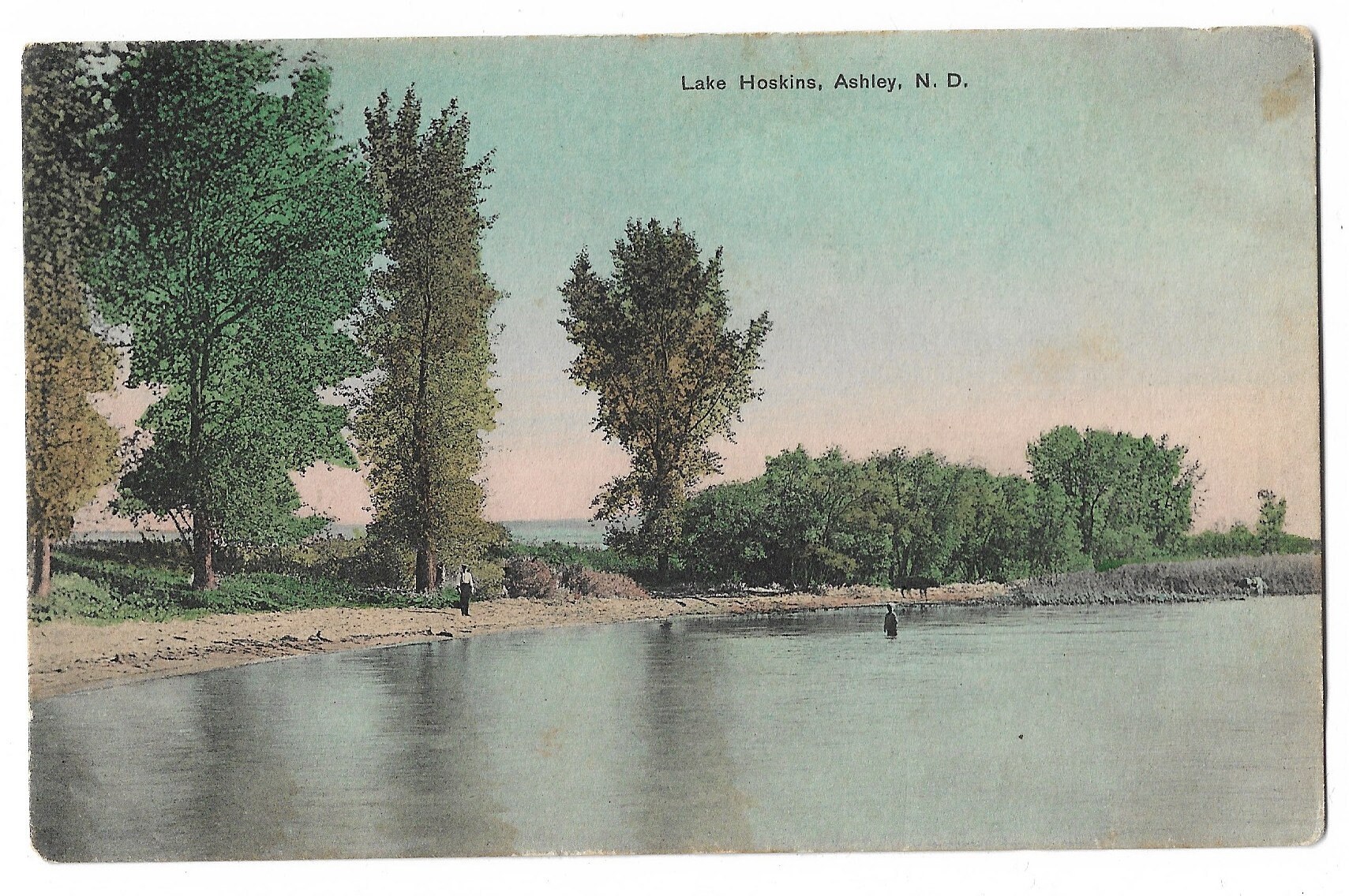 C1910 Postcard, Lake Hoskins, Ashley, ND Etsy Italia