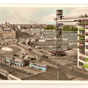 1957 Postkarte, Stockholm Schweden