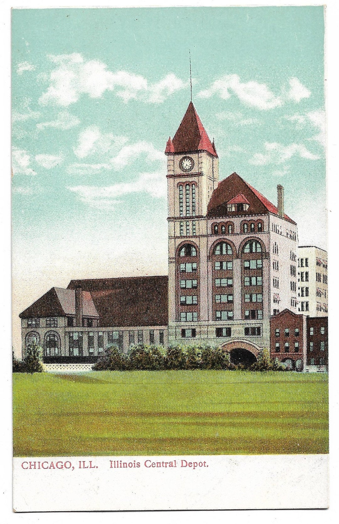 Two Vintage Postcards Chicago Depots Polk Street and Etsy