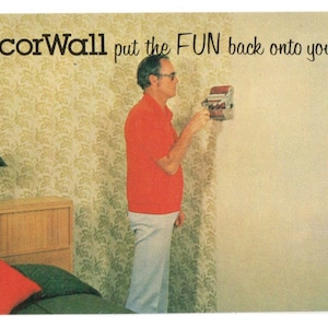 1950s DecorWall Printing Machine, Advertising Postcard