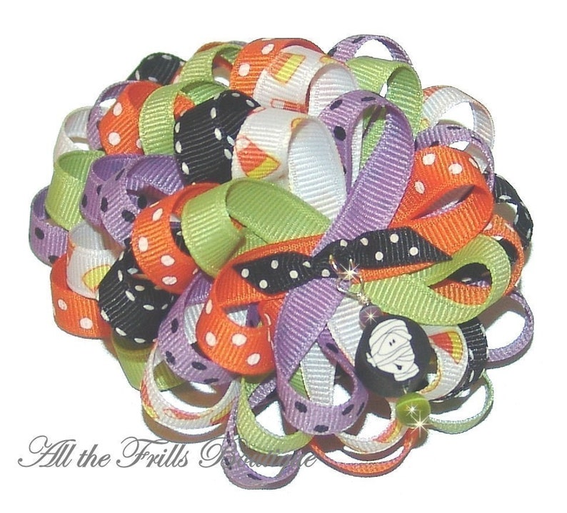 How to Make Ribbon Flower Hair Bows ... Boutique Instructions Guide Pattern... Receive Today image 4