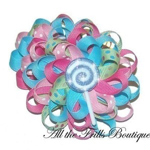 How to Make Ribbon Flower Hair Bows ... Boutique Instructions Guide Pattern... Receive Today image 5