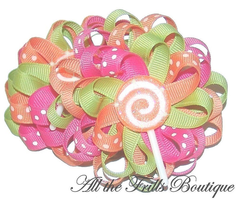 How to Make Ribbon Flower Hair Bows ... Boutique Instructions Guide Pattern... Receive Today image 2