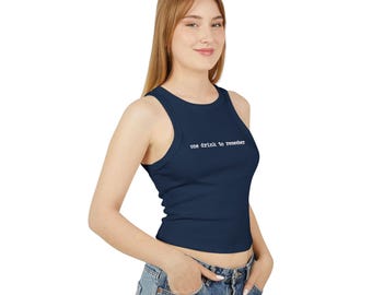 Dave Matthews Band - Bartender Lyrics - Women&#39;s Micro Rib Racer Tank Top - Printed on both sides.
