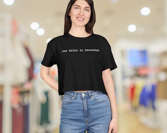 Dave Matthews Band Crop Tee Shirt, Bartender Lyrics Front and Back - Women&#39;s, Girls Music Festival Concert Top, Short Sleeve Tshirt, Trendy
