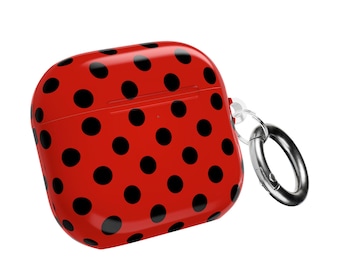 Stylish Ladybug Polka Dot AirPods Gen 4 Case: Fun Tech Accessory Gift for Teens