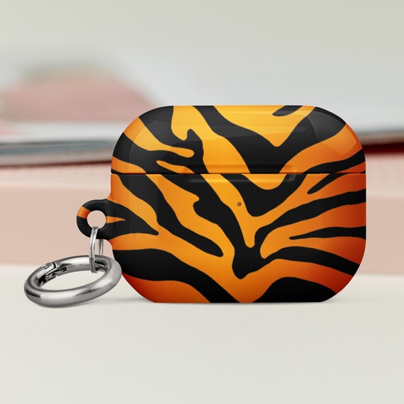 Luxury Animal Stripe Bengal Tiger Airpods Case With Stylish