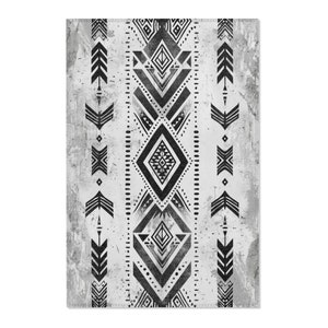 Tribal Teppich: Azteker Art Deco Polyester Chenille Teppich Bild 4