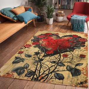 Heart Area Rug, Love Valentine&#39;s Day Romantic Home Decor, Heart-shaped Carpet, Red Pink Love Heart Floor Mat, Valentine&#39;s Day Gift
